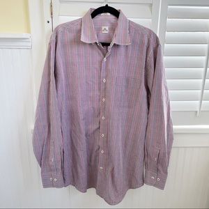 Peter Millar Multicolor Plaid 100% Cotton Button-Up Shirt Men’s Large
